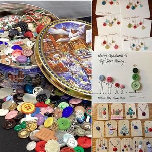 Buttons in Christmas Tin